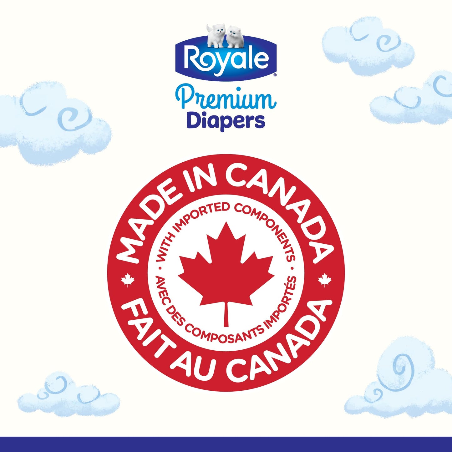 Royale Premium Diapers, Size 2 (12-18 lb), 186 Count, Disposable Baby Diapers (Packaging may vary)