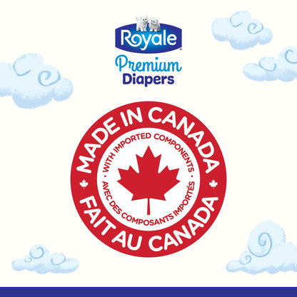 Royale Premium Diapers, Size 7 (41+ lb), 102 Count, Disposable Baby Diapers (Packaging may vary)