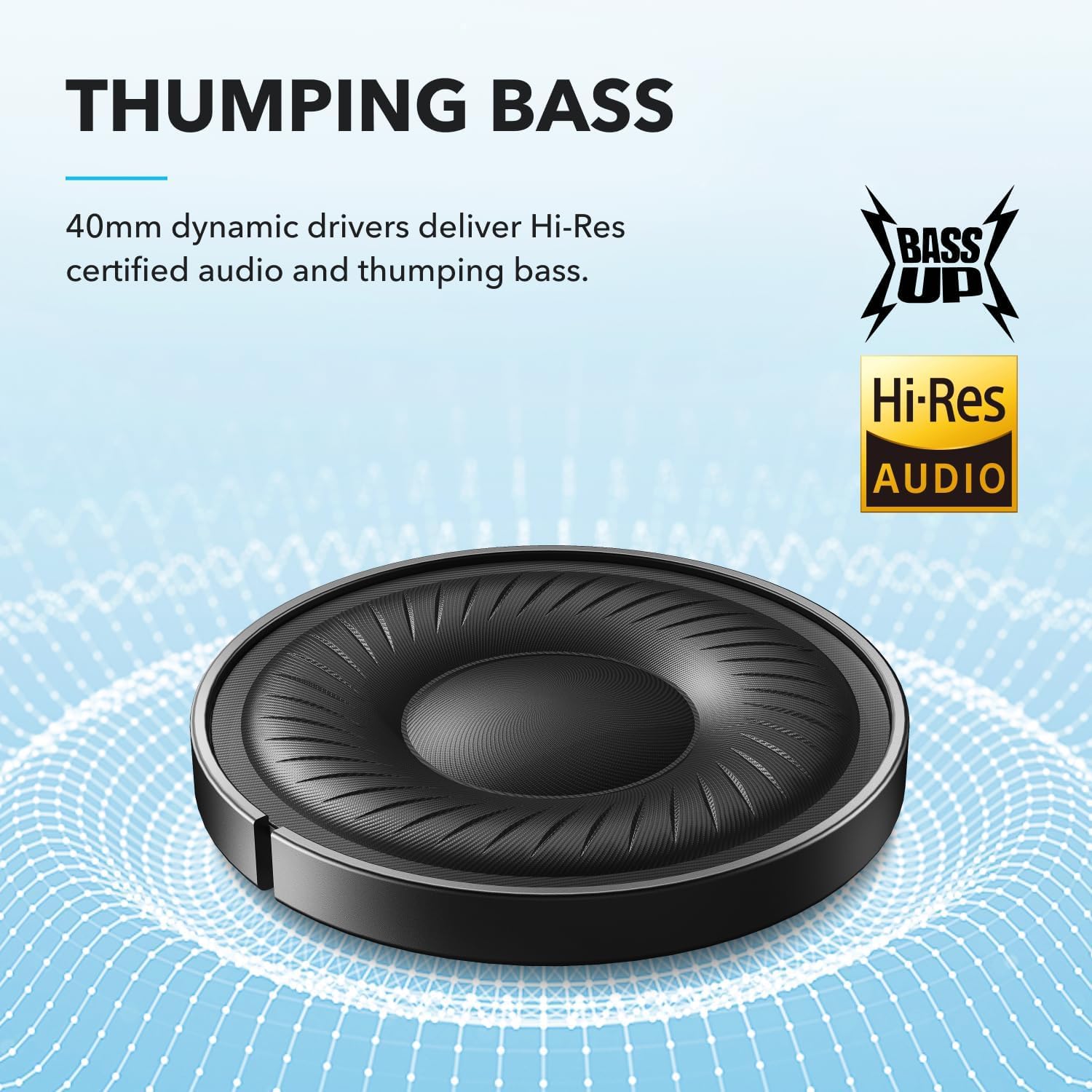 soundcore by Anker Q20i Hybrid Active Noise Cancelling Headphones, Wireless Over-Ear Bluetooth, 40H Long ANC Playtime, Hi-Res Audio, Big Bass, Customize via an App, Transparency Mode, Ideal for Travel - Available at All In One Marketplace Canada