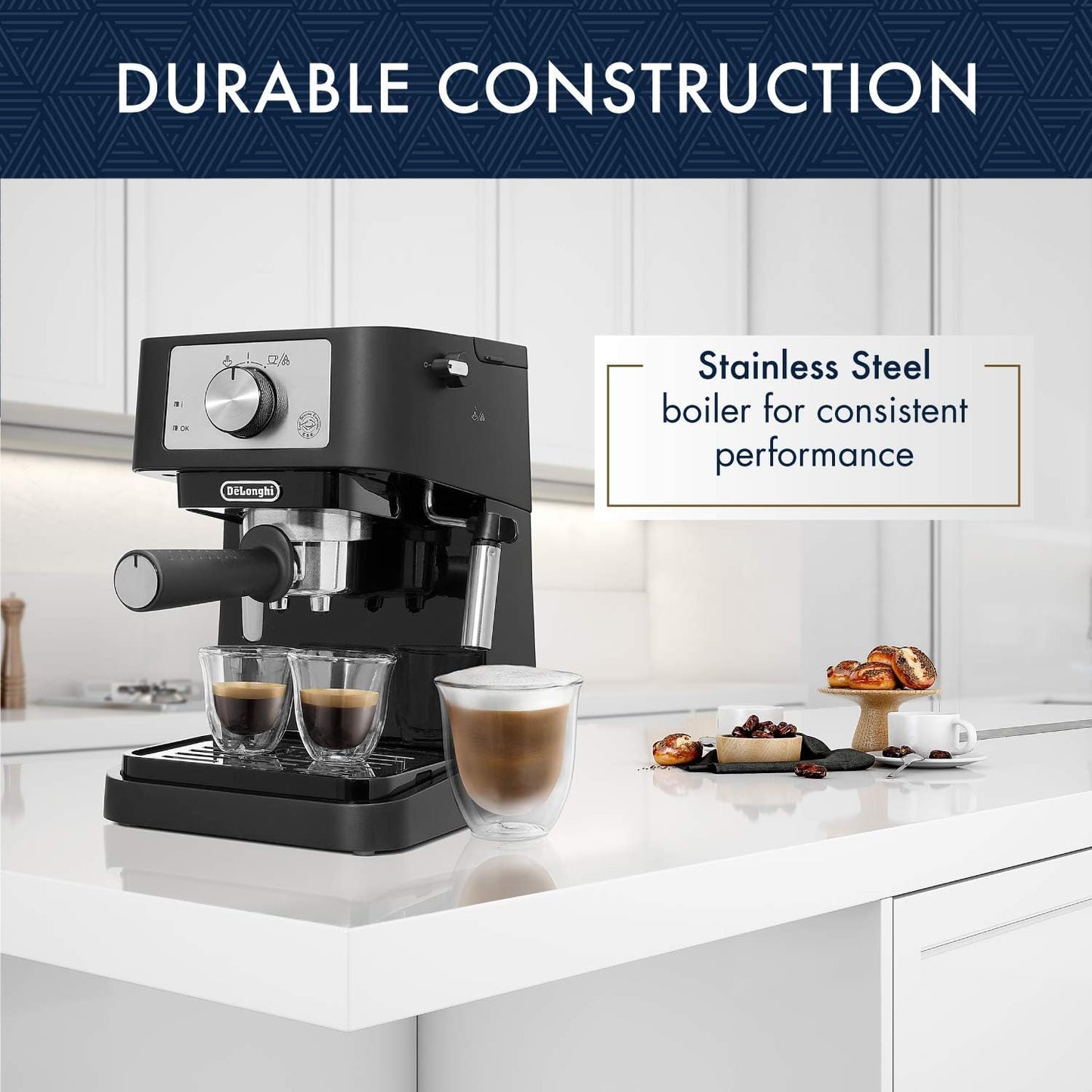 De'Longhi Stilosa Compact Manual Espresso Machine, Milk Frother De'Longhi
