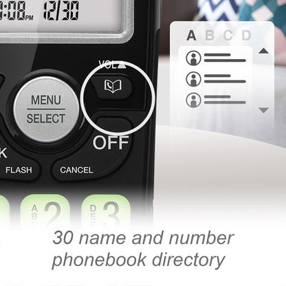 VTech VG104-11 DECT 6.0 Cordless Phone for Home with Answering Machine, Blue-White Backlit Display, Backlit Buttons, Full Duplex Speakerphone, Caller ID/Call Waiting, Reliable 1000 ft Range (Black) 🍁 All In One Marketplace Canada