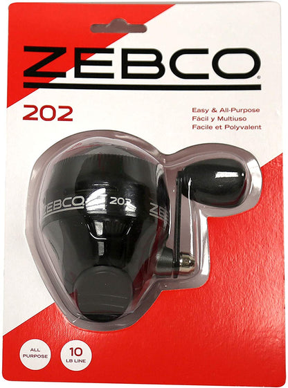 Zebco/Quantum, 202 Freshwater Spincast Reel, 2.8:1 Gear Ratio, 15" Retrieve Rate, Right Hand, Clam Package Zebco