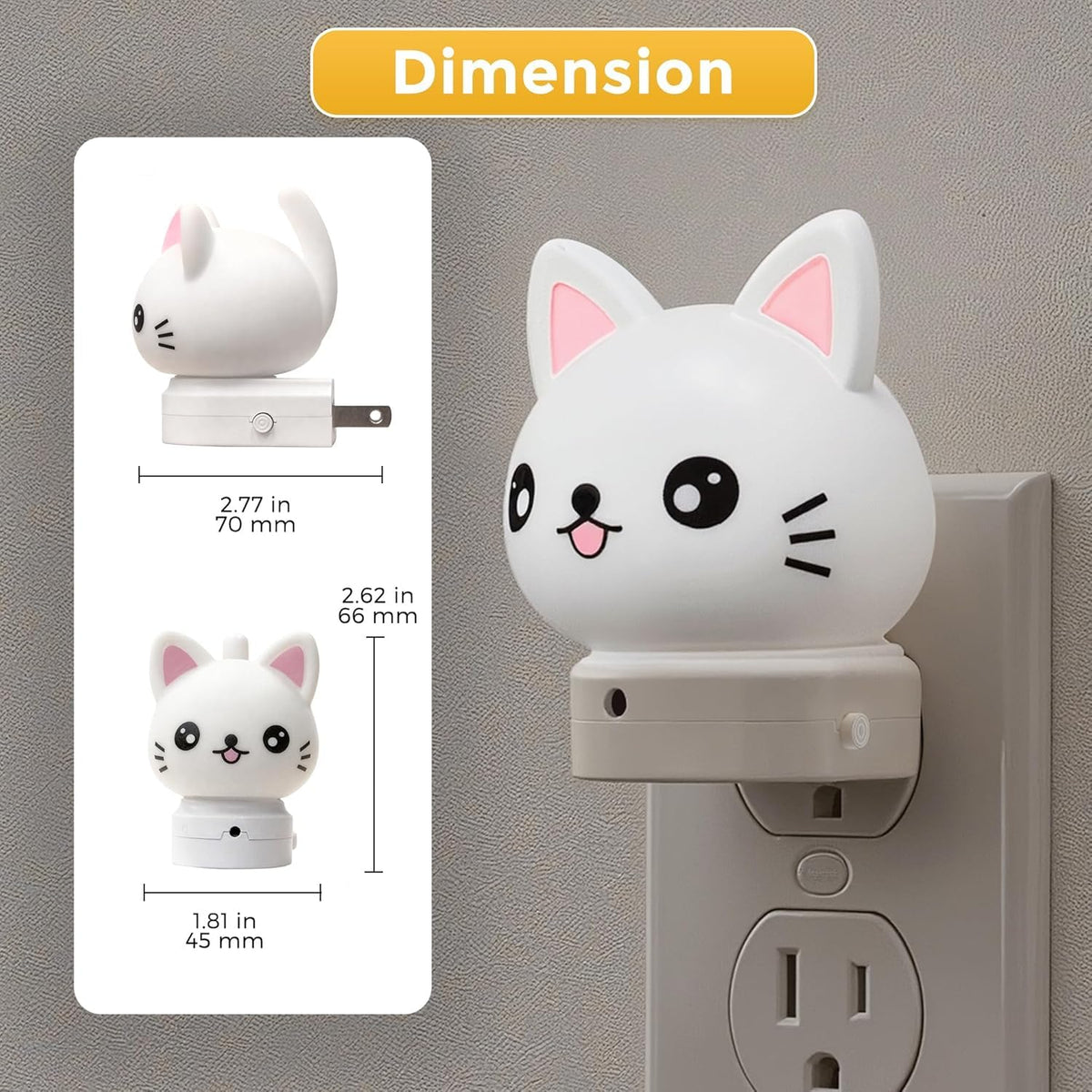 L LOHAS LED Plug in Night Light for Kids, RGB Cat Nightlight 🍁 All In One Marketplace Canada