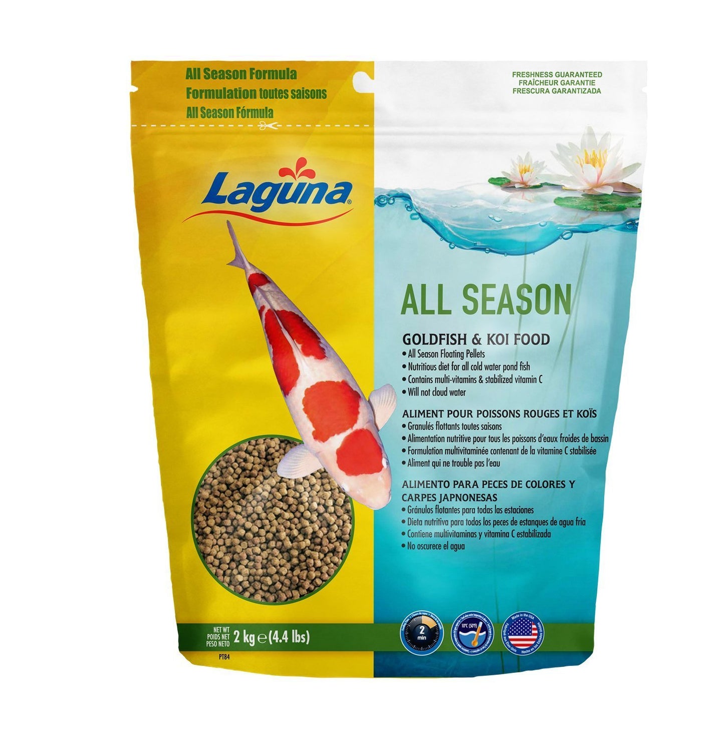 LAGUNA All Season Goldfish & Koi Floating Food, 4.4 Lbs, Beige - Available at All In One Marketplace Canada