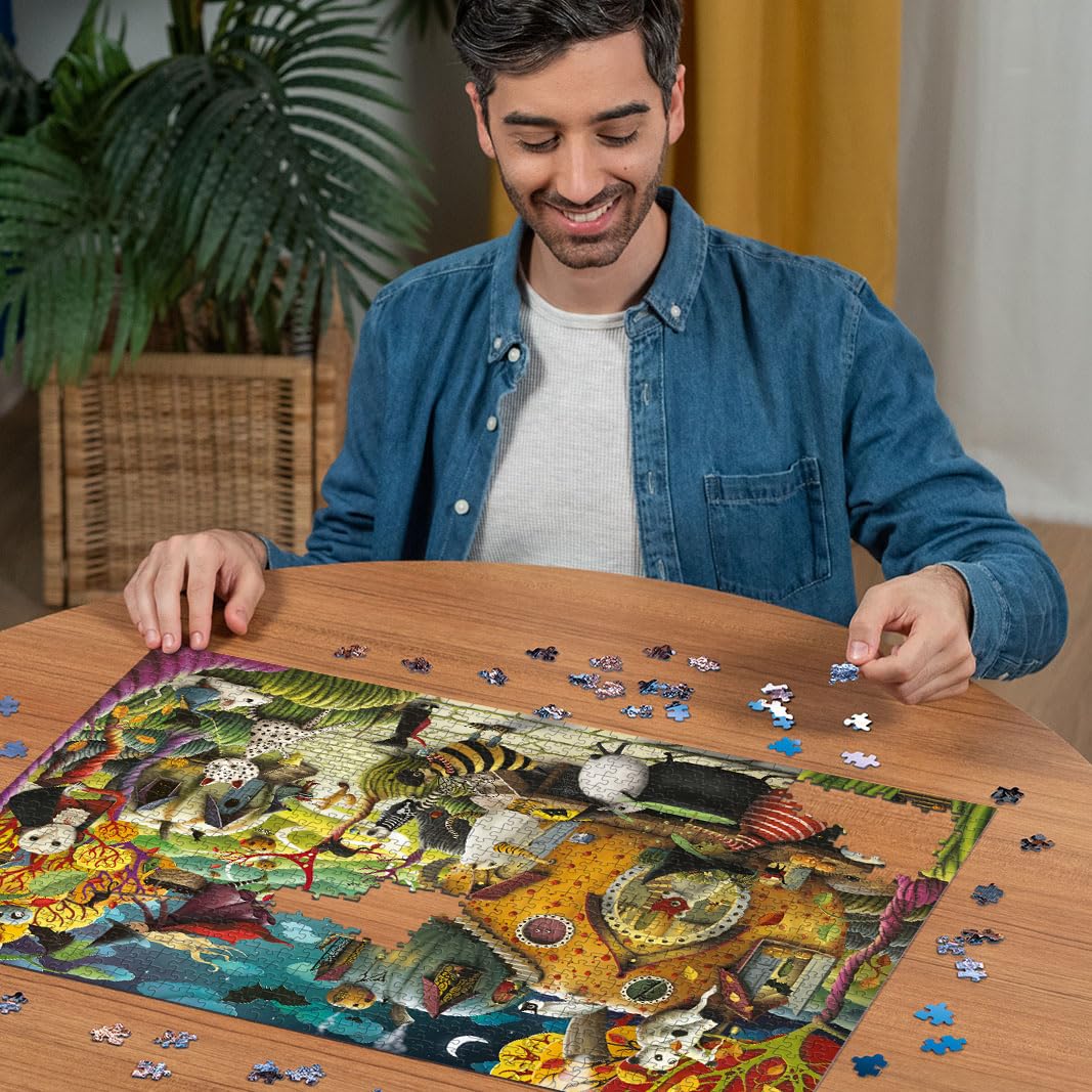 Puzzle Ravensburger Happy Halloween 1000 pièces pour adultes - 12000402 - Outils fabriqués à la main, fabriqué en Allemagne, chaque pièce s'emboîte parfaitement