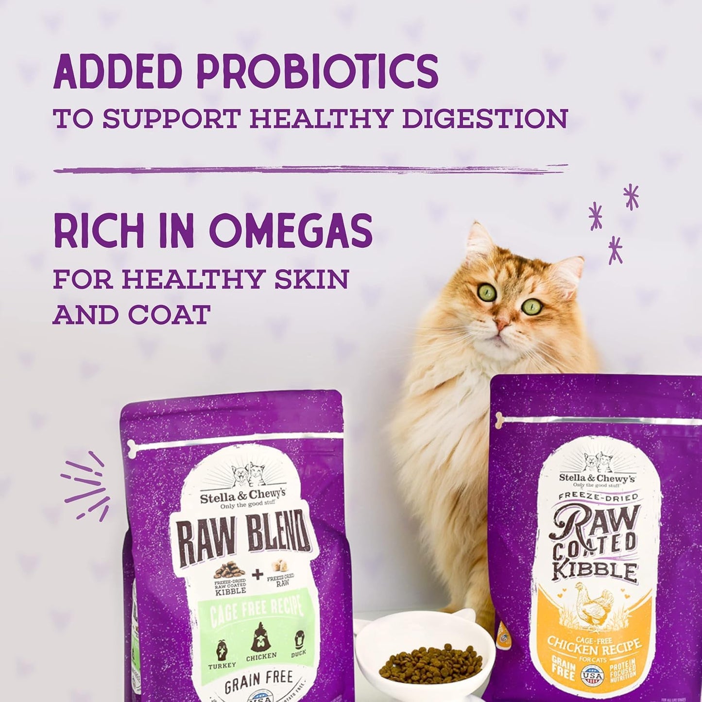 Stella & Chewy’s Raw Coated Premium Kibble Cat Food – Grain Free, Protein Rich Meals – Cage-Free Chicken Recipe – 1.13 kilograms Stella & Chewy's
