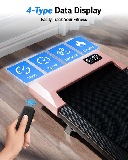 Superun Walking Pad,6% Manual Incline Walking Pad Treadmill,Under Desk Treadmill for Home Office, with App & Remote,2.5HP Quiet,LED Display,300 lbs Capacity Superun