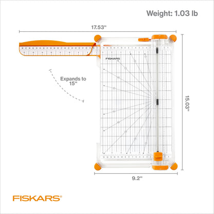 Fiskars Precision Paper Trimmer - Easy, Safe and Accurate for Crafts, Gifts, Cards and More - Always Cuts Straight Fiskars