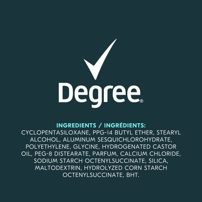 Degree Men UltraClear Antiperspirant Deodorant, Fresh, 72-Hour Sweat & Odour Protection With MotionSense Technology, 76g, Pack of 4 - Available at All In One Marketplace Canada