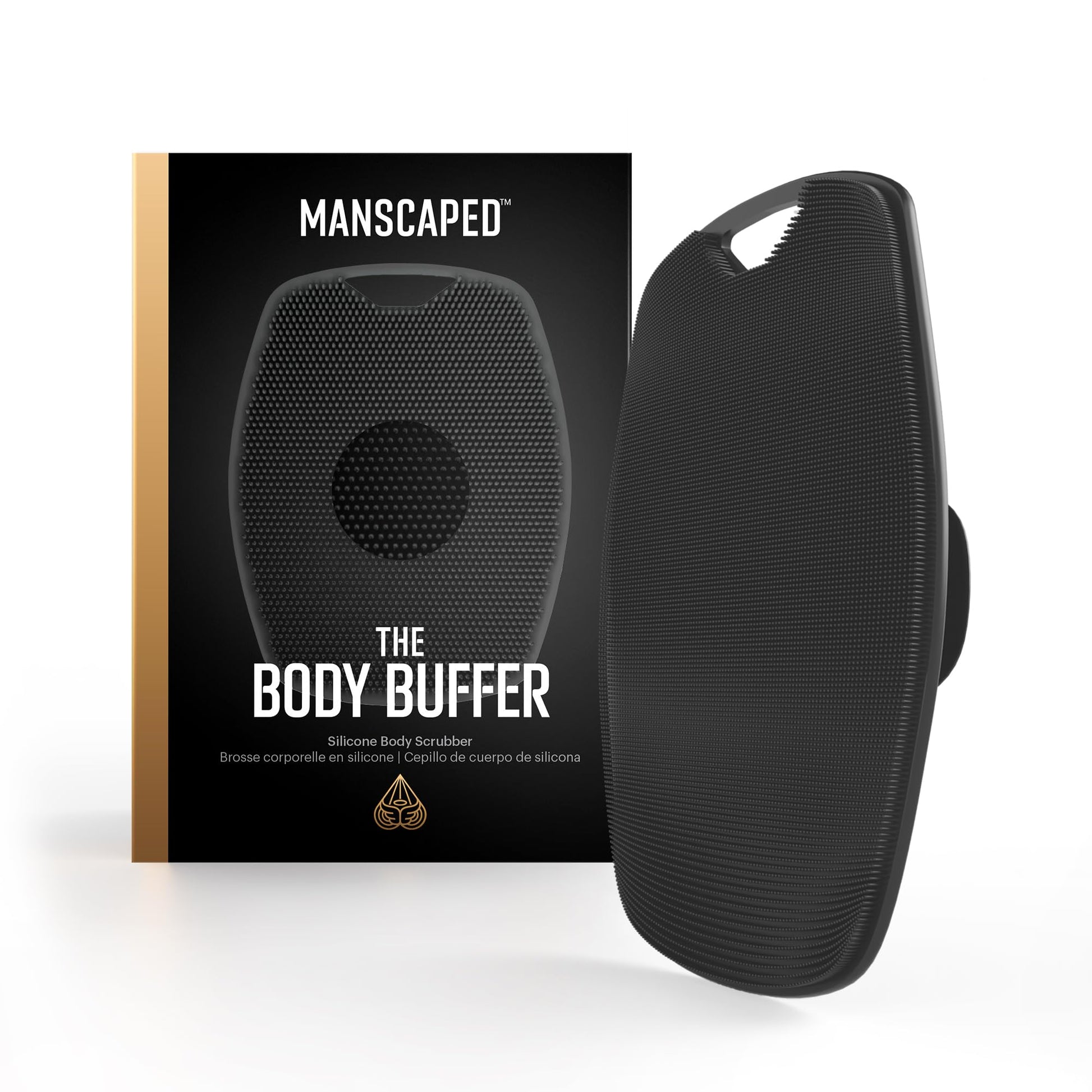 MANSCAPED® The Body Buffer Premium Silicone Scrubber for Nourishing, Cleaning & Exfoliating Your Skin - Lather Boosting Bristles with Ergonomic No-Slip Handle, Long-Lasting & Easy to Clean (1-Pack) - Available at All In One Marketplace Canada
