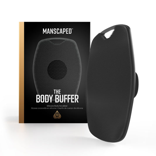 MANSCAPED® The Body Buffer Premium Silicone Scrubber for Nourishing, Cleaning & Exfoliating Your Skin - Lather Boosting Bristles with Ergonomic No-Slip Handle, Long-Lasting & Easy to Clean (1-Pack) - Available at All In One Marketplace Canada