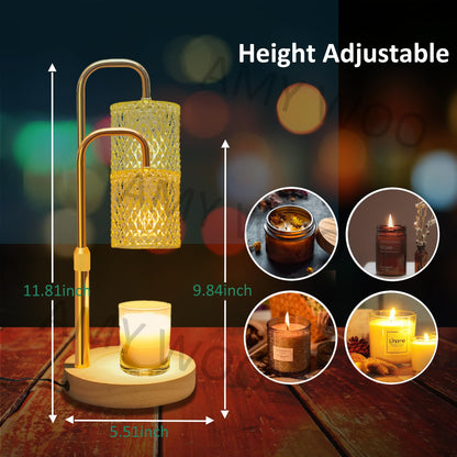 Candle Warmer Lamp with Timer Dimmer Adjustable Height, Christmas Gifts for Women Mom, Dimmable Wax Melter for Jar Candles, Home Decor Living Room Bedroom Decor 🍁 All In One Marketplace Canada