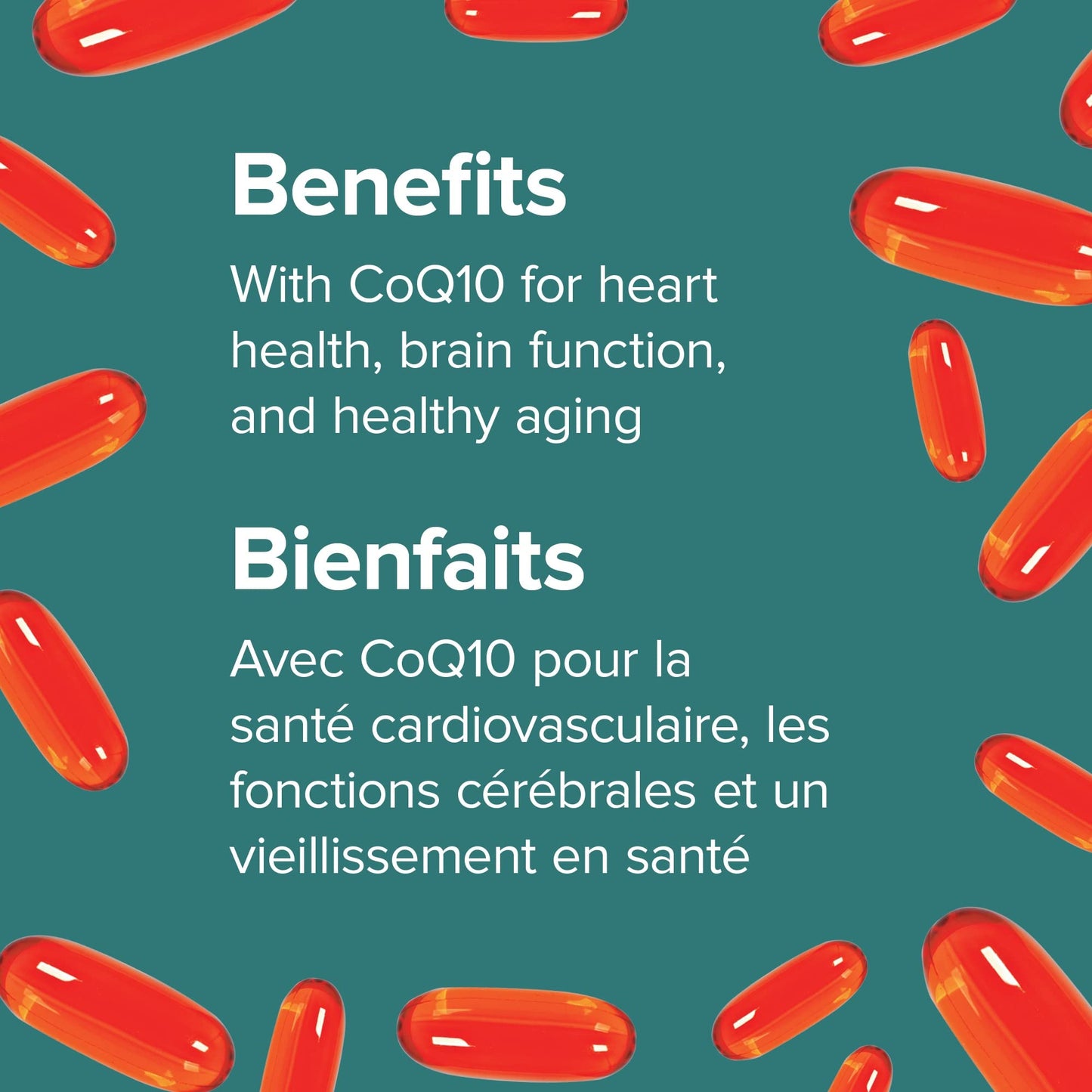 Webber Naturals Omega-3 with CoQ10, 80 Clear Enteric No Fishy Aftertaste Softgels, Supports Cardiovascular Health and Brain Function - Available at All In One Marketplace Canada