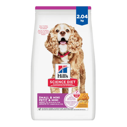 Hill's Science Diet Senior 11+ Small & Mini Chicken Meal, Barley & Brown Rice Recipe Dry Dog Food 2.04 kg Bag Hill's Science Diet