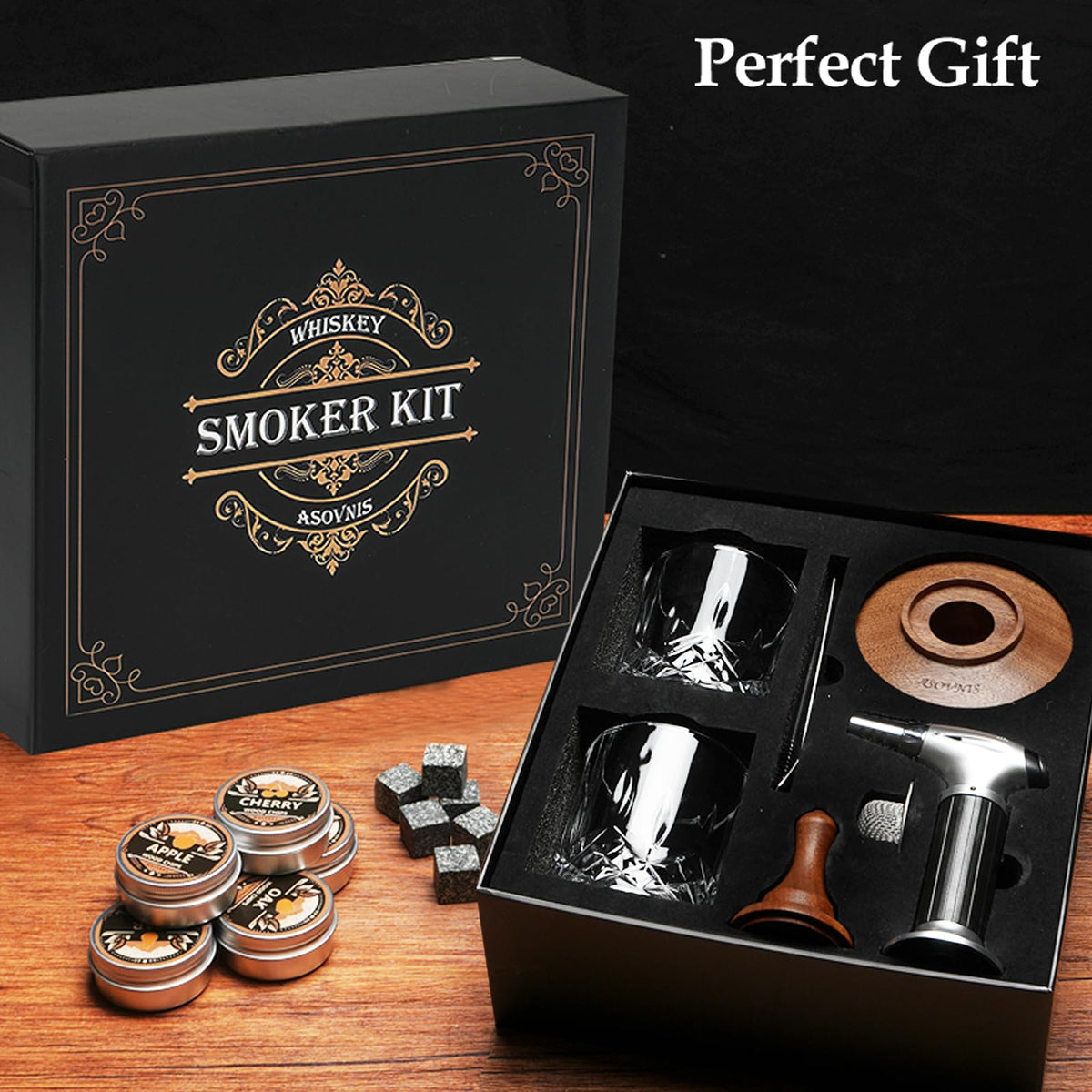 Whiskey Smoker Kit with Torch - Cocktail Smoker Kit Bourbon Gift for Men 🍁 All In One Marketplace Canada