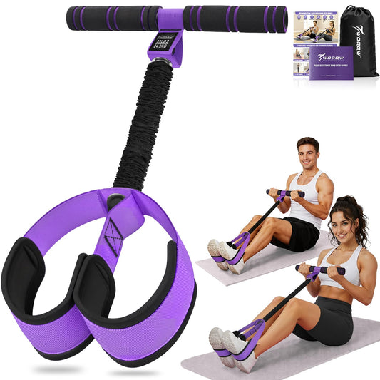 Upgraded Pedal Resistance Band with Handles, Foot Pedal Resistance Bands for Women, Core Abs Leg Training, Exercise Bands for Full Body Workout Fitness, Home Gym Equipment, Pilates & Physical Therapy - Available at All In One Marketplace Canada