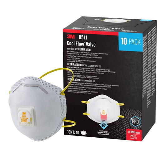 3m Pro Paint Sanding Vented Respirators, 8511, 10 Masks (n95) - Available at All In One Marketplace Canada