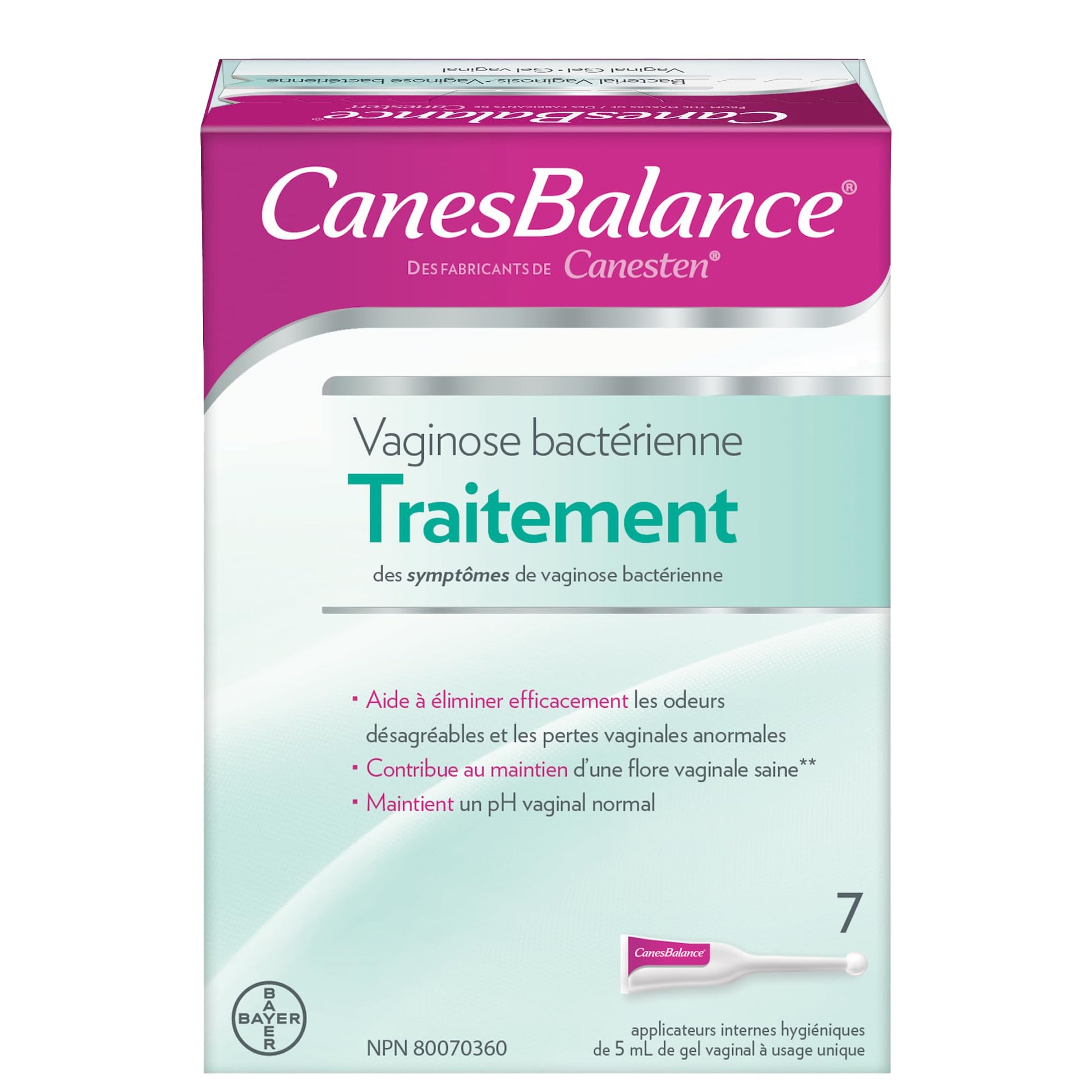 CanesBalance Bacterial Vaginosis Treatment For BV Symptoms - Vaginal Gel BV Treatment For Women, Relieves Vaginal Odor, Maintains Normal Vaginal pH, Supports Vaginal Health, 7 Single-Use Applicators - Available at All In One Marketplace Canada