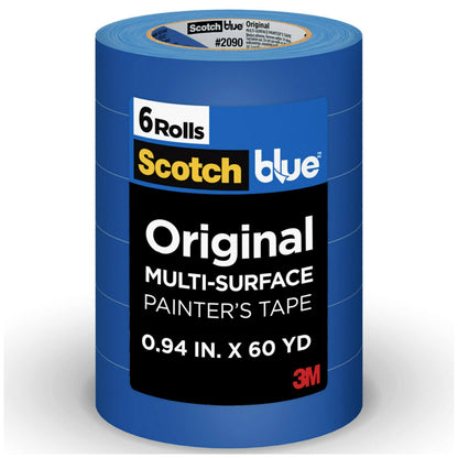 ScotchBlue Original Painter's Tape, Multi-Surface, 24 mm (6 Rolls) - 2090, 2090-24EP6 🍁 All In One Marketplace Canada