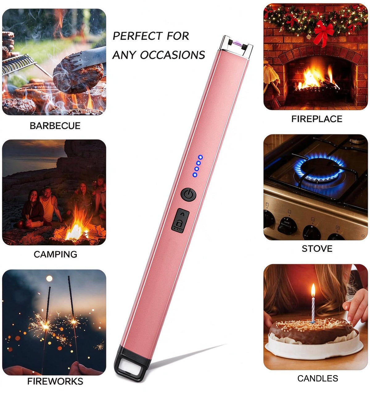 Gifts for Women 2 Pack Electric Candle Lighter Arc Windproof Flameless USB Rechargeable Lighter for Candles BBQ Camping Christmas Stocking Stuffers 🍁 All In One Marketplace Canada