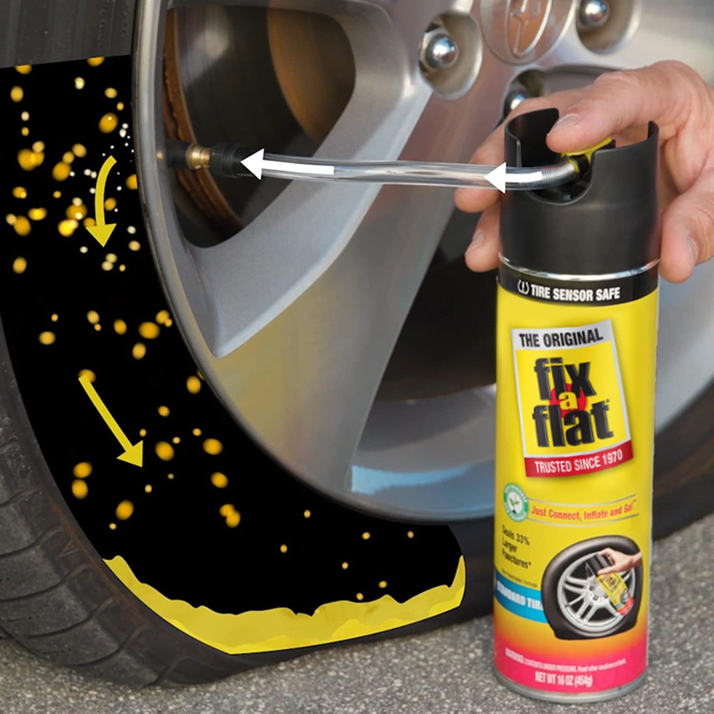 Fix-A-Flat 29226 Large Aerosol Tire Inflator, 567g, 1 Fix-A-Flat