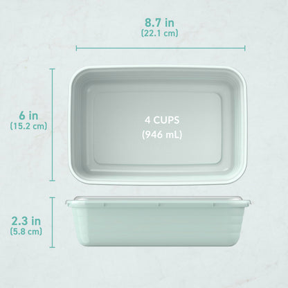 Bentgo Prep 1-Compartment Meal-Prep Containers with Custom-Fit Lids - Microwaveable, Durable, Reusable, BPA-Free, Freezer and Dishwasher Safe Food Storage Containers - 10 Trays & 10 Lids (Mint) - Available at All In One Marketplace Canada