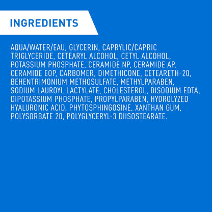 CeraVe Moisturizing Lotion, Daily Lightweight Face & Body Moisturizer with Hyaluronic Acid & Ceramides, Suitable for Dry & Sensitive Skin, Fragrance-Free, Non-Comedogenic & Allergy Tested, 473 mL