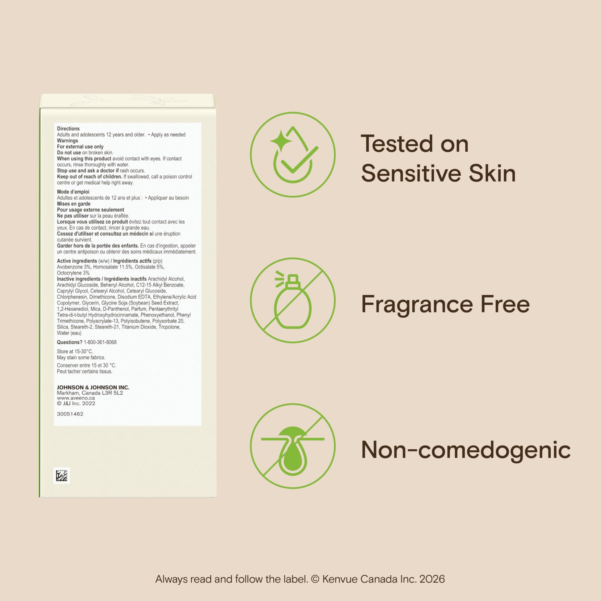 Aveeno Positively Radiant Daily Moisturizer SPF 15 - Face Lotion with Soy Formula for Dry Skin, Hypoallergenic & Oil-Free Lotion, Evens Tone & Texture, Non-Comedogenic Moisturizer for Face 120 mL