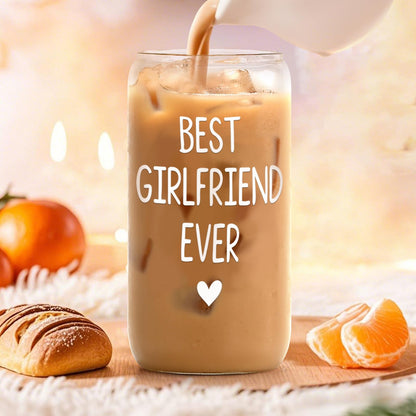 Valentines Day Gift for Her Girlfriend, Christmas, 16oz Glass Cup 🍁 All In One Marketplace Canada