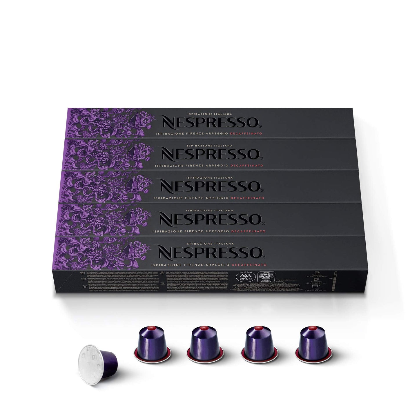 Nespresso Original Arpeggio Decaffeinato Decaf, Intensity 9, 50 Pods