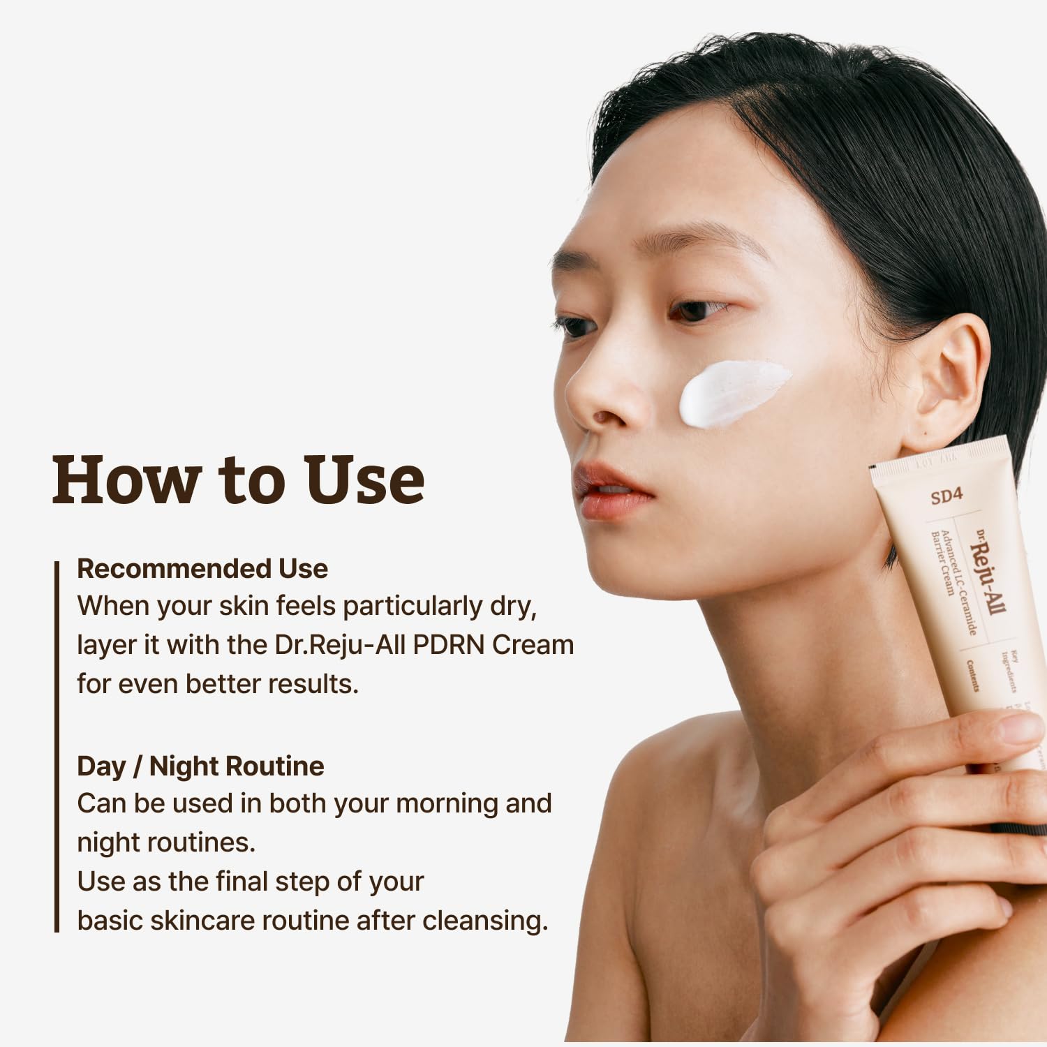 Dr. Reju-All Advanced LC-Ceramide Barrier Cream - Patented Long Chain Ceramide Deep Hydration - Lightweight Korean Face Moisturizer for Strengthening Skin Barrier - 50ml