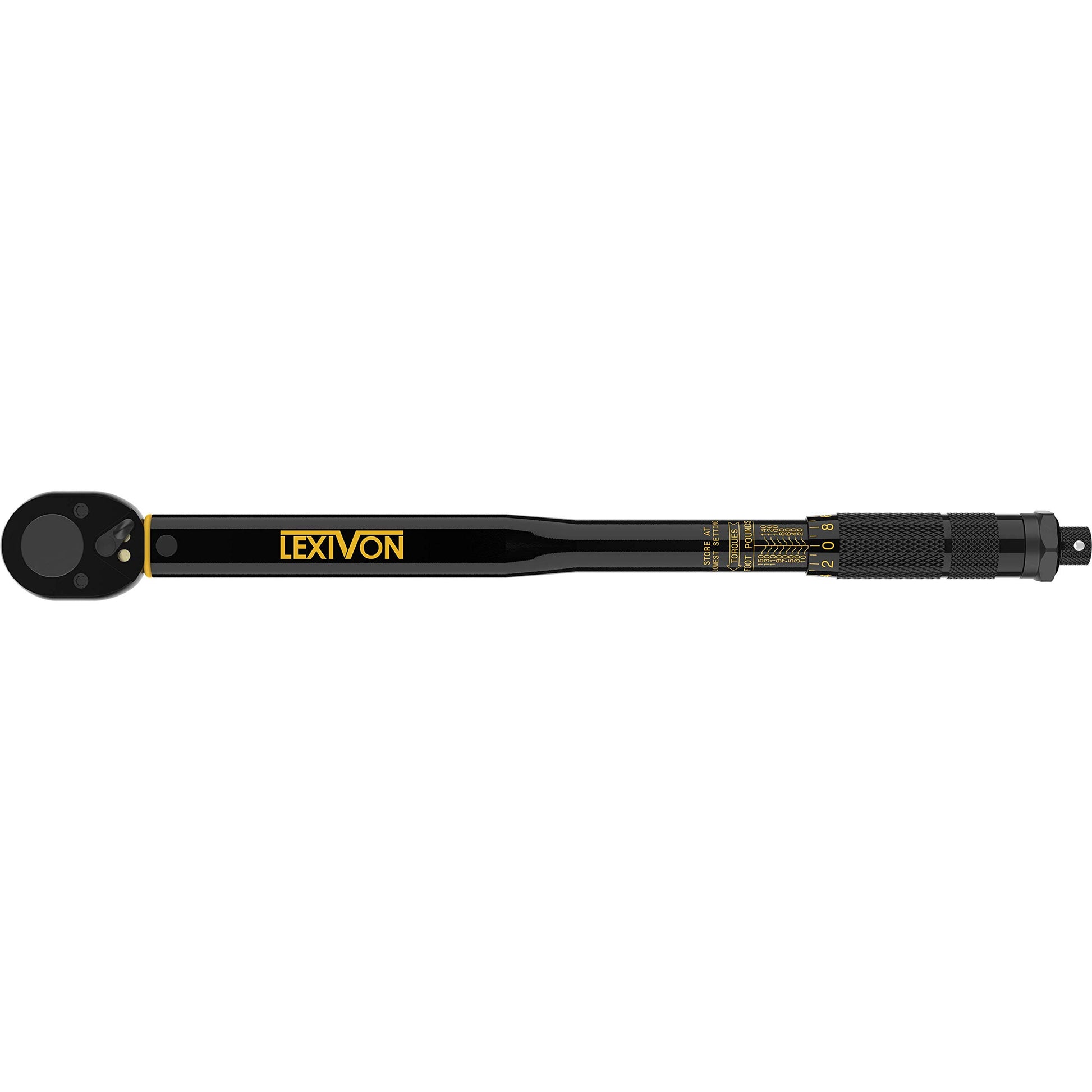LEXIVON Torque Wrench 1/2-Inch Drive Click 10~150 Ft-Lb/13.6~203.5 Nm (LX-183)