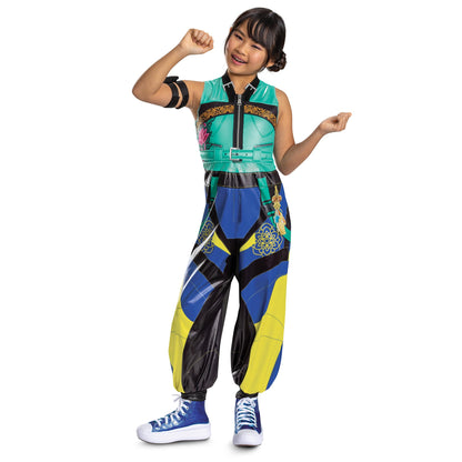 K-Pop Demon Hunters Zoey Costume, Official Halloween Jumpsuit and Arm Accessory Outfit, Kids Size (10-12)