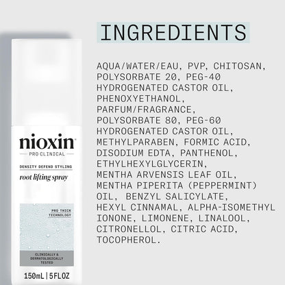 Nioxin Density Defend Styling Root Lifting Spray | Hair Thickening Spray | Texturizes and Volumizes| 5.1 Fl Oz | 150 ml NIOXIN