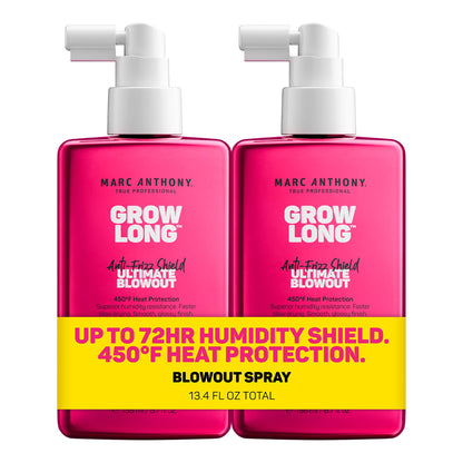 Marc Anthony Grow Long Ultimate Blowout, Anti-Frizz Heat Protection 2 pack