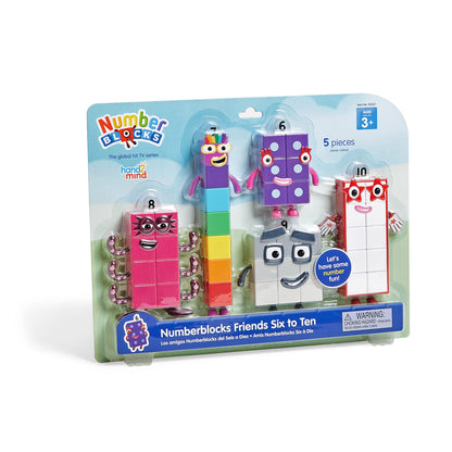 hand2mind Numberblocks Friends Six to Ten, Toy Figures Collectibles, Small Cartoon Figurines for Kids, Mini Action Figures, Character Figures, Play Figure Playsets, Imaginative Play Toys hand2mind