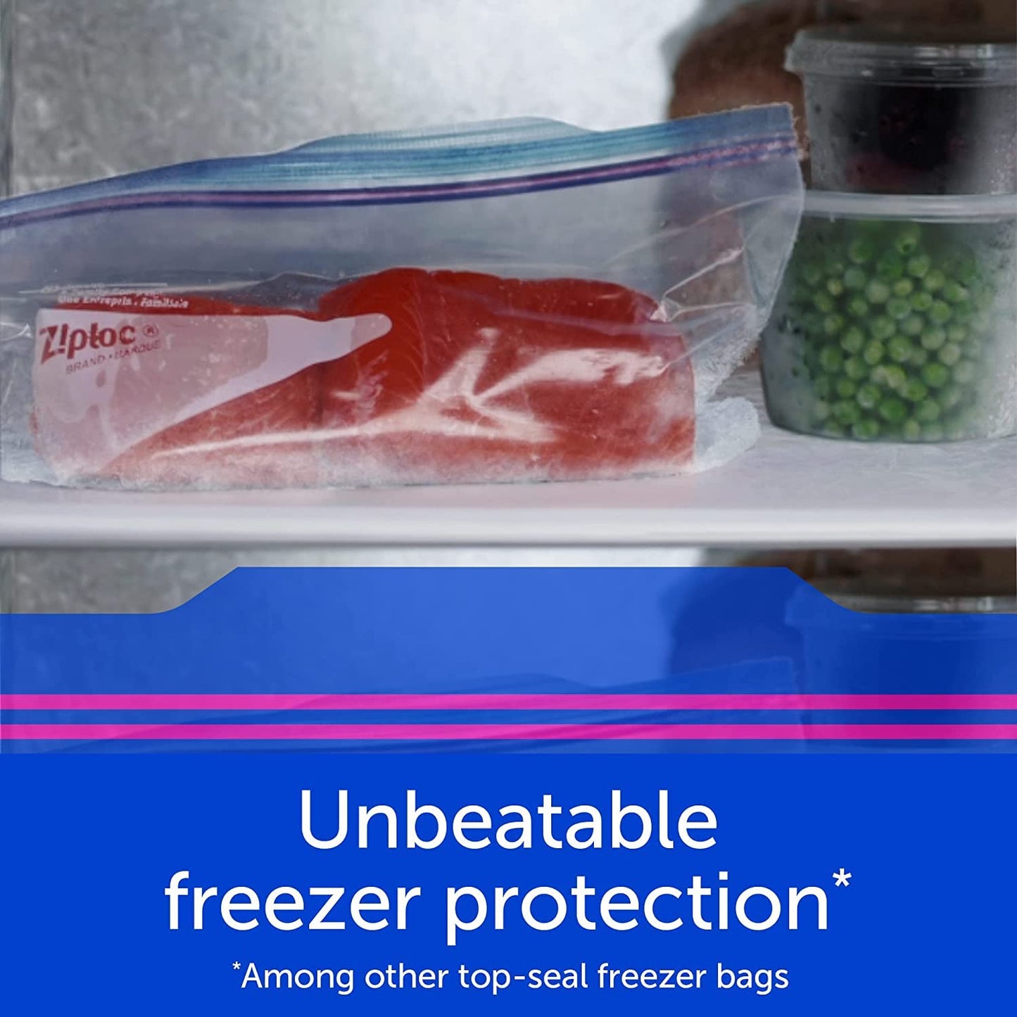 Ziploc Extra Large Food Storage Freezer Bags with Double Zipper Seal and Easy Open Tabs, 30 Count - Available at All In One Marketplace Canada