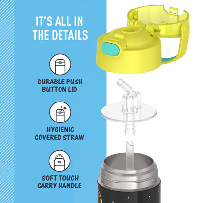 THERMOS FUNTAINER Water Bottle with Straw, 14oz, Out of This World