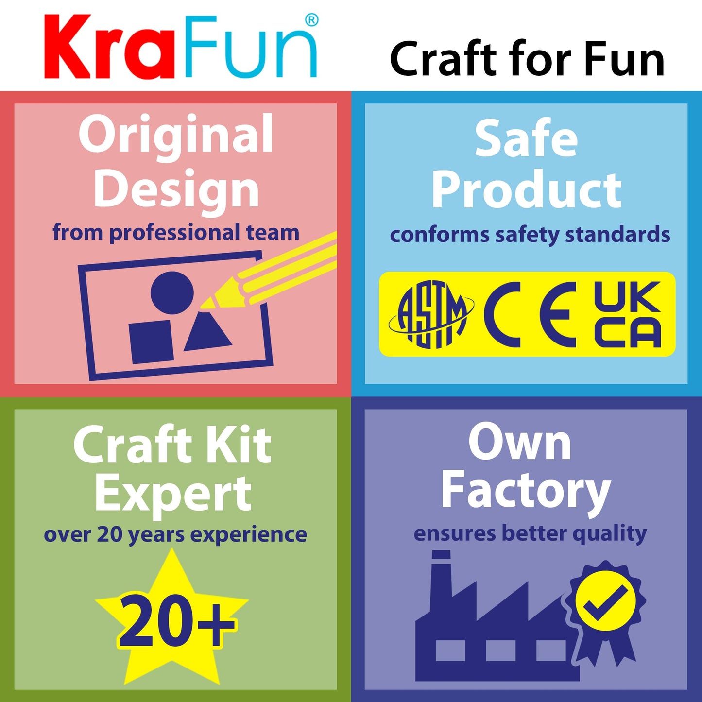 KRAFUN My First Sewing Kit for Kids Age 5+ Beginner Art & Craft, Includes 7 Easy Projects Dolls, Pillows, Bag, Instruction & Plush Felt Materials for Learn to Sew, Embroidery Skills - Available at All In One Marketplace Canada