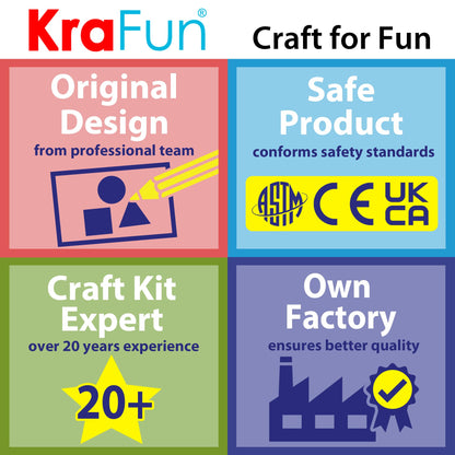 KRAFUN My First Sewing Kit for Kids Age 5+ Beginner Art & Craft, Includes 7 Easy Projects Dolls, Pillows, Bag, Instruction & Plush Felt Materials for Learn to Sew, Embroidery Skills - Available at All In One Marketplace Canada