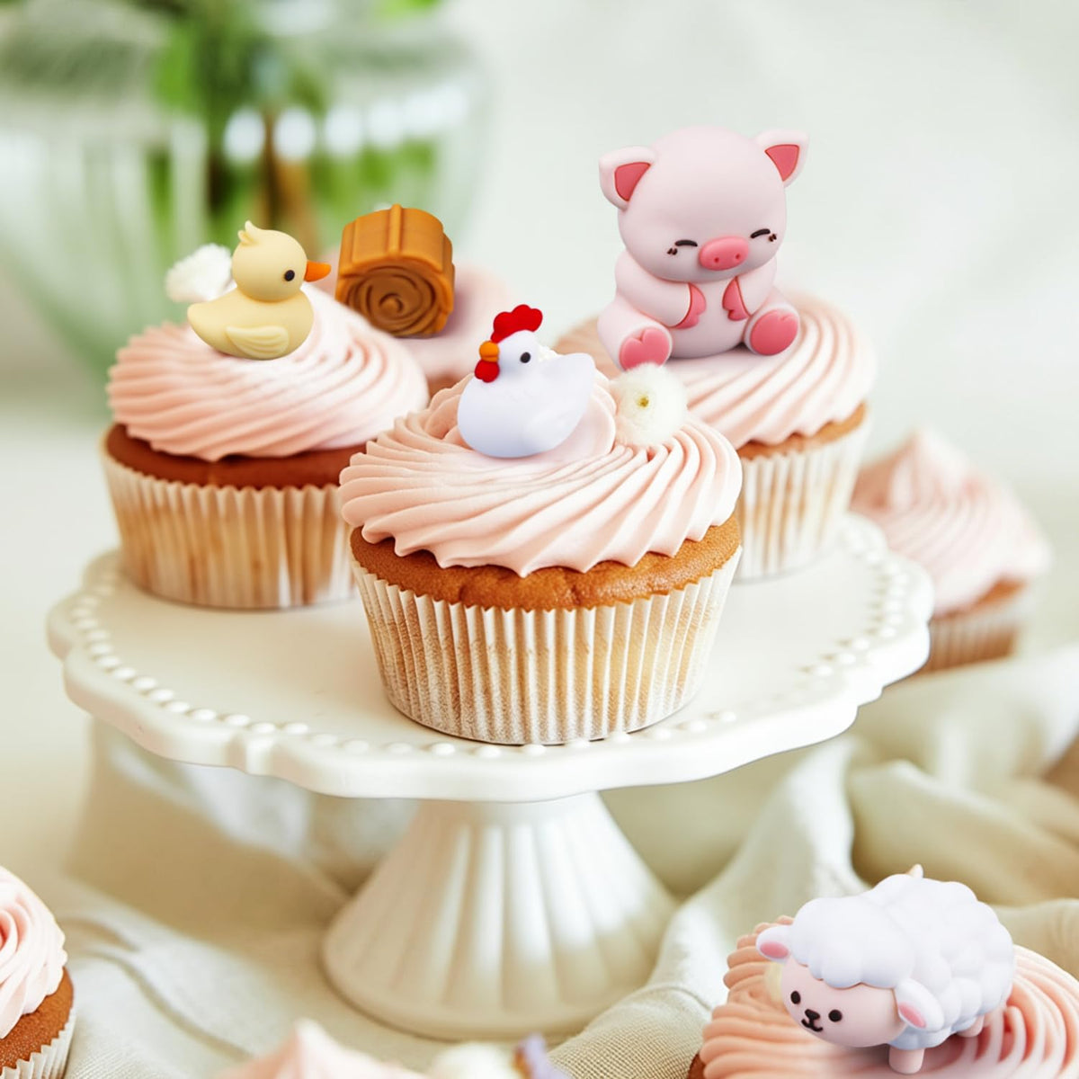BlingABC 13PCS Cartoon Farm Animal Cake Toppers Barnyard Cake Decorations 🍁 All In One Marketplace Canada