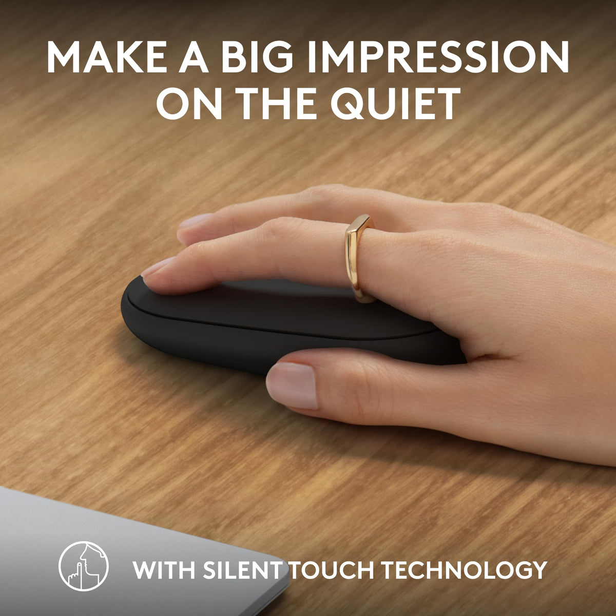 Logitech Pebble Mouse 2 M350s Slim Bluetooth Wireless Portable - Black