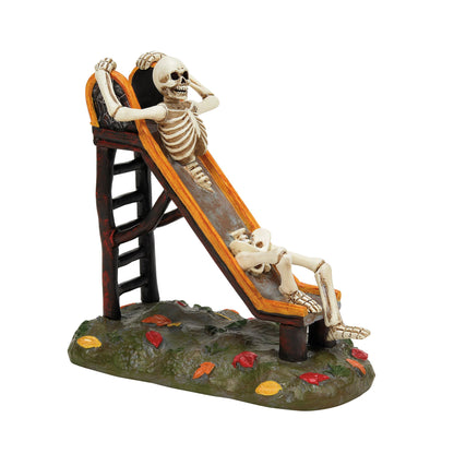 Department 56 Village Collection Accessories Halloween Slippery Little Devil Skeleton Slide Figurine, 4 Inch, Multicolor