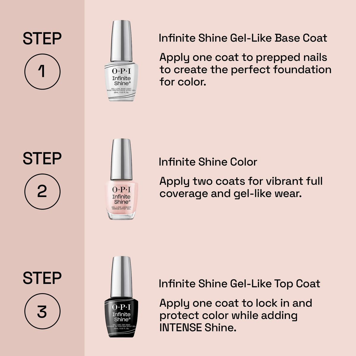 OPI Infinite Shine Long-Wear Lacquer Base & Top Coat Duo Pack, (2 x 0.5 fl oz)