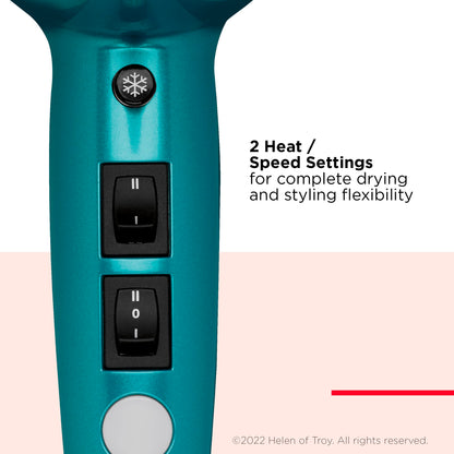 Revlon RV544FBLF Advanced Ionic Technology™ Hair Dryer with Diffuser, Powerful, Hair Dryer with Concentrator, Quick Dry, Lightweight, 2 Heat/Speed Settings, Less Frizz, Shiny and Smooth Hair, Blue - Available at All In One Marketplace Canada