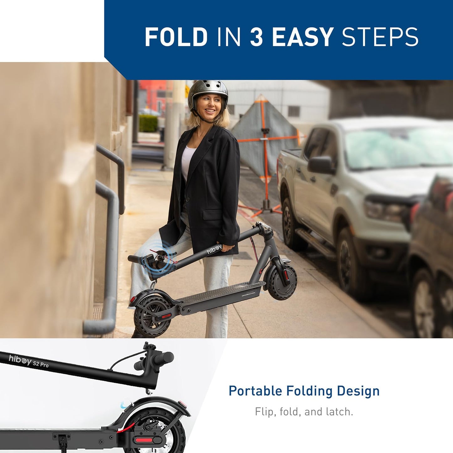 Hiboy S2 Pro Electric Scooter, 500W Powerful Motor, 10" Solid Tires, 25Miles/40KM Range & 19Mph/30 KPH Folding Commuter Electric Scooter for Adults 🍁 All In One Marketplace Canada