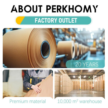 PerkHomy 36" x 2,400" (200') Brown Kraft Paper Roll for Craft Bulletin Board Paper Art Table Covering Crafting Gift Wrapping Bouquet Packing Parcel 70GSM 50LB (Brown, 36" x 200') - Available at All In One Marketplace Canada