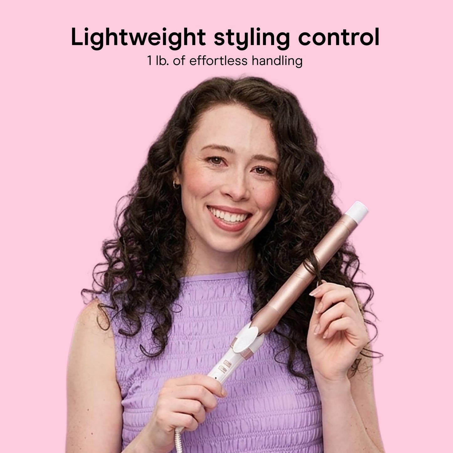 Conair Double Ceramic Long Barrel 1-Inch Curling Iron, 1.0" Barrel Produces Classic Curls – for use on Medium and Long Hair, Hair Curler