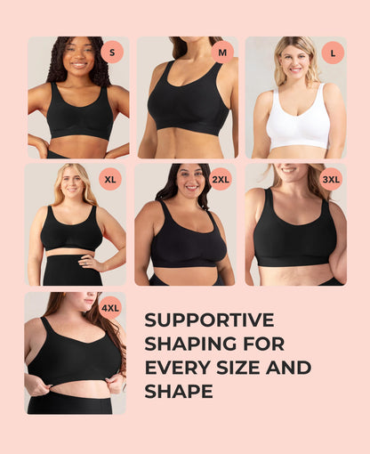 SHAPERMINT Soutien-gorge sans armatures pour femme – Bralette sans coutures à maintien complet, soutien-gorge de sport compressif, soutien-gorge minimiseur grande taille, soutien-gorge rembourré sans armatures pour femme Blanc