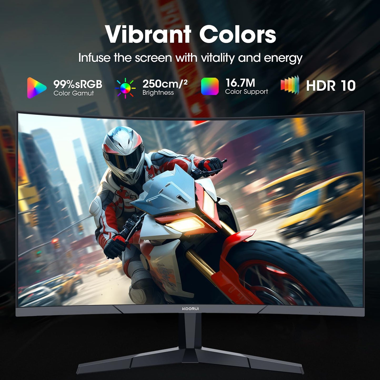 KOORUI 27 Inch Curved Gaming Monitor, 180Hz 1ms 1080P 1500R, Adaptive Sync 🍁 All In One Marketplace Canada
